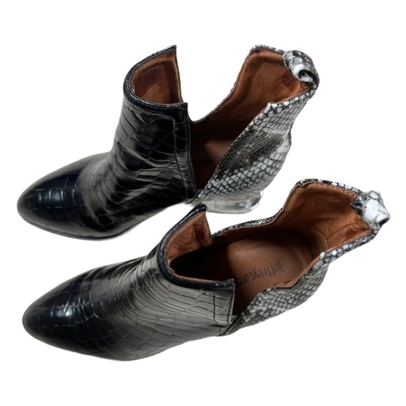 JEFFREY CAMPBELL Leather Snakeskin Orwell Boots - Picture 10 of 14